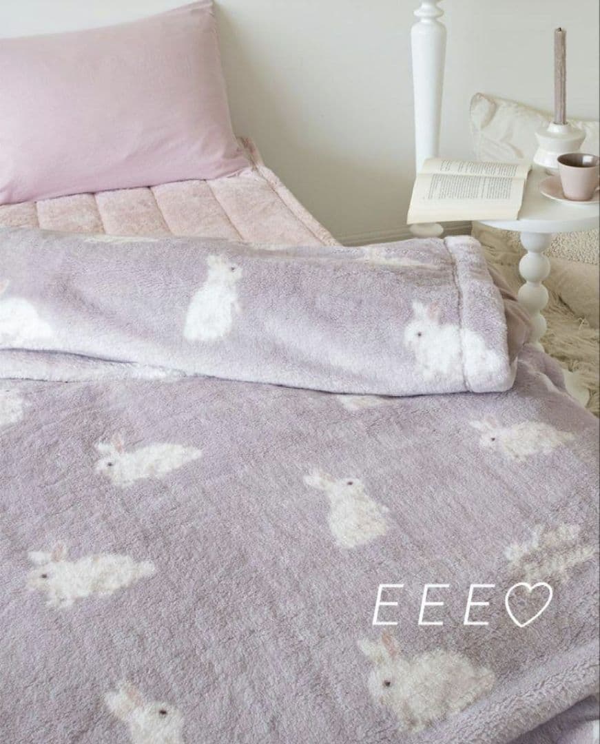 正規品♡新品 ジェラートピケ ラビット柄毛布 ブランケット マルチカバー