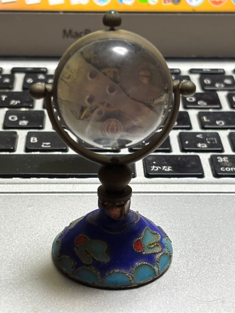 希少　アメリカ購入■ OMEGAオメガ　置き時計　アンティーク 球体時計