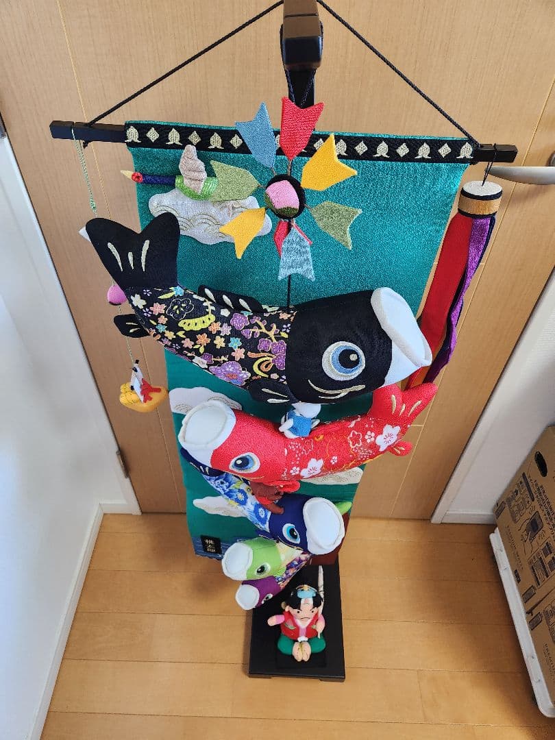 室内用鯉のぼり 　桃太郎　スタンド付き