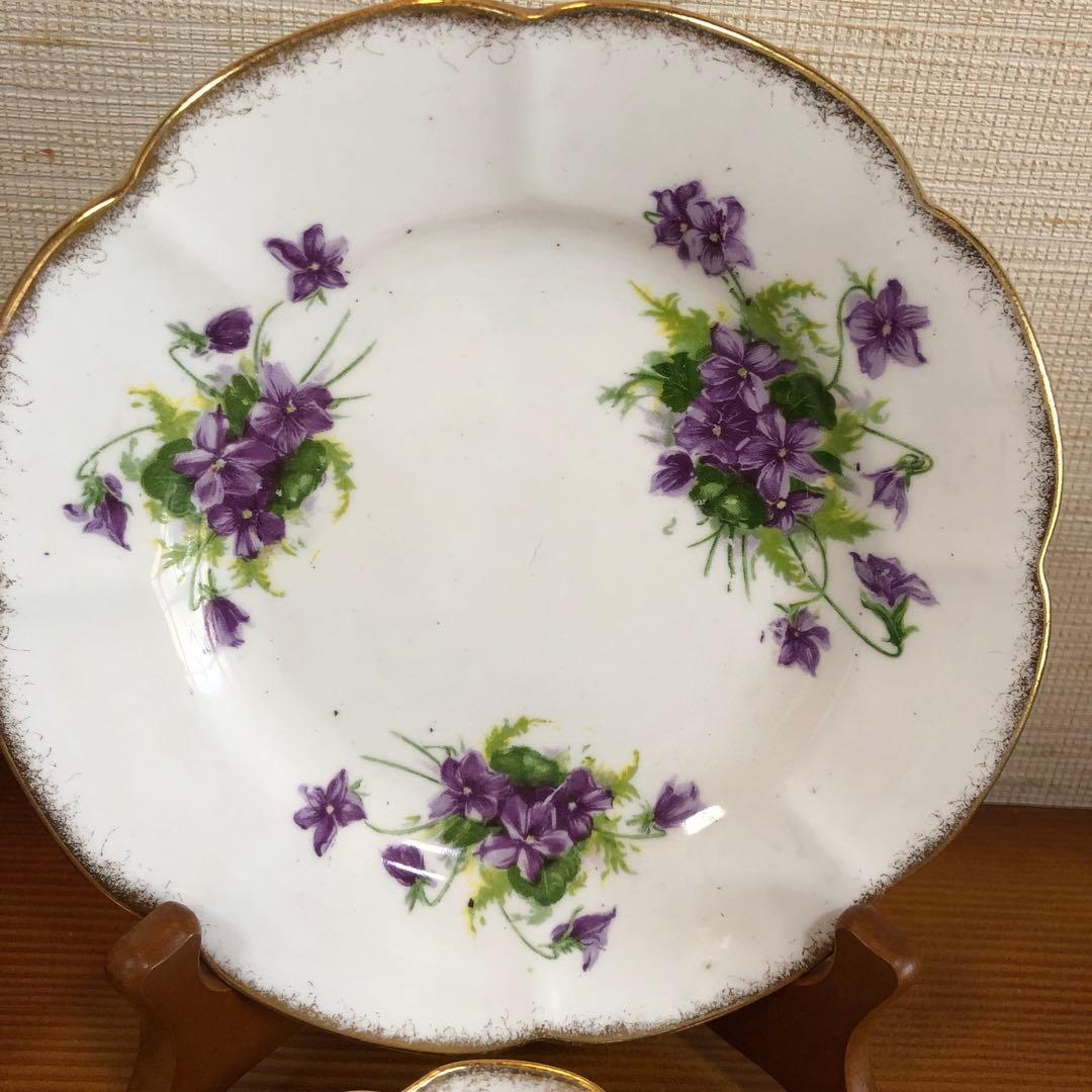 イギリス ウィリアム・ロウ　ヴァイオレット(すみれ) C/Sトリオ