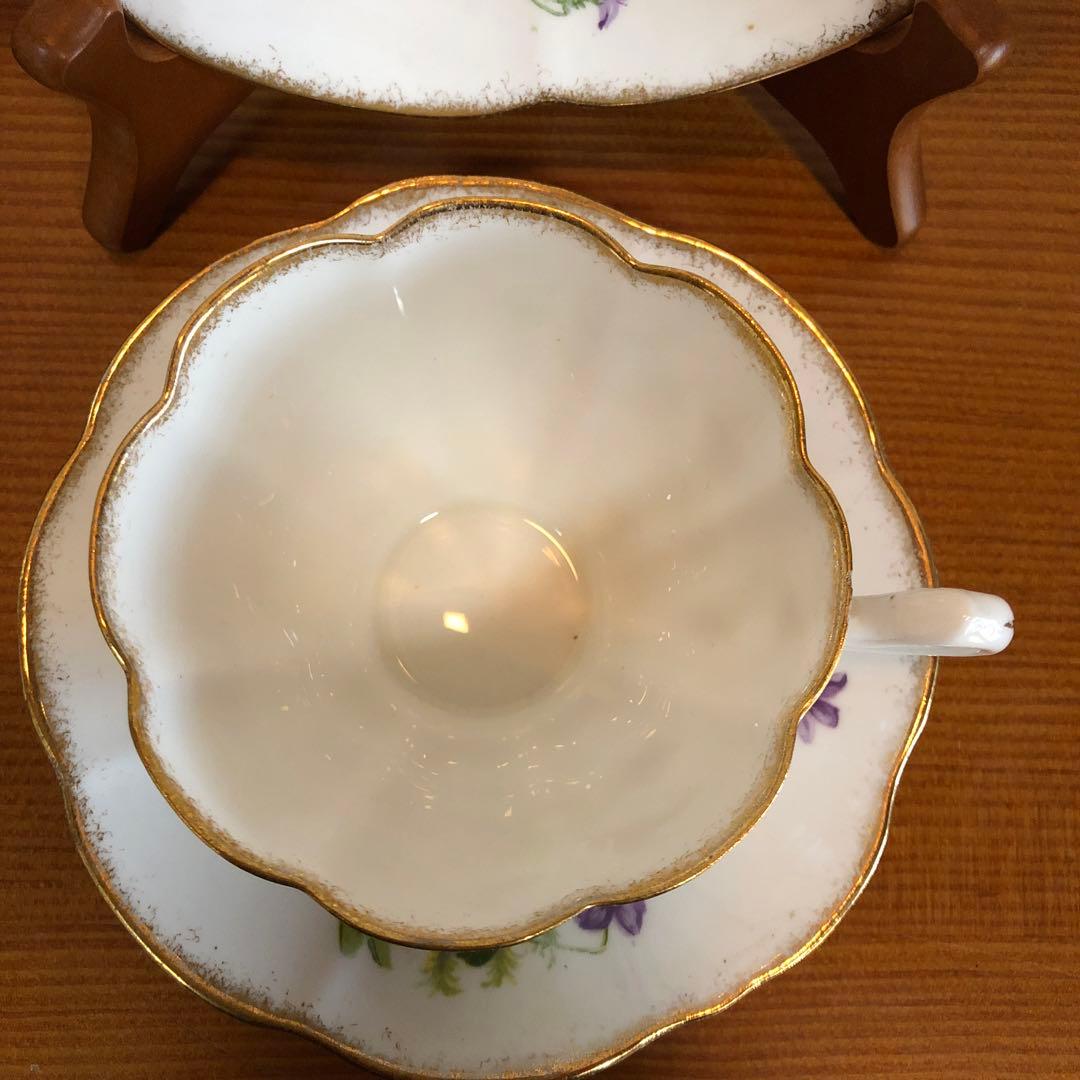 イギリス ウィリアム・ロウ　ヴァイオレット(すみれ) C/Sトリオ