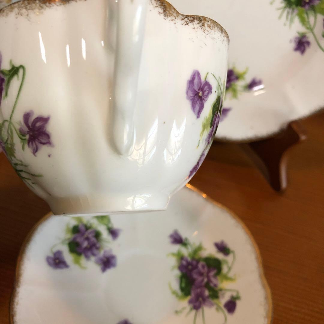 イギリス ウィリアム・ロウ　ヴァイオレット(すみれ) C/Sトリオ