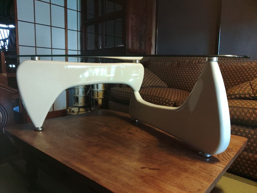 希少　ミッドセンチュリー　スペースエイジ　コーヒーテーブル　ポストモダン