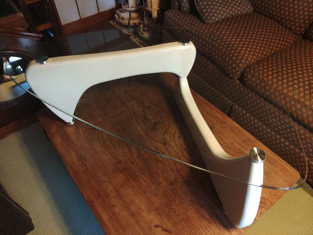 希少　ミッドセンチュリー　スペースエイジ　コーヒーテーブル　ポストモダン