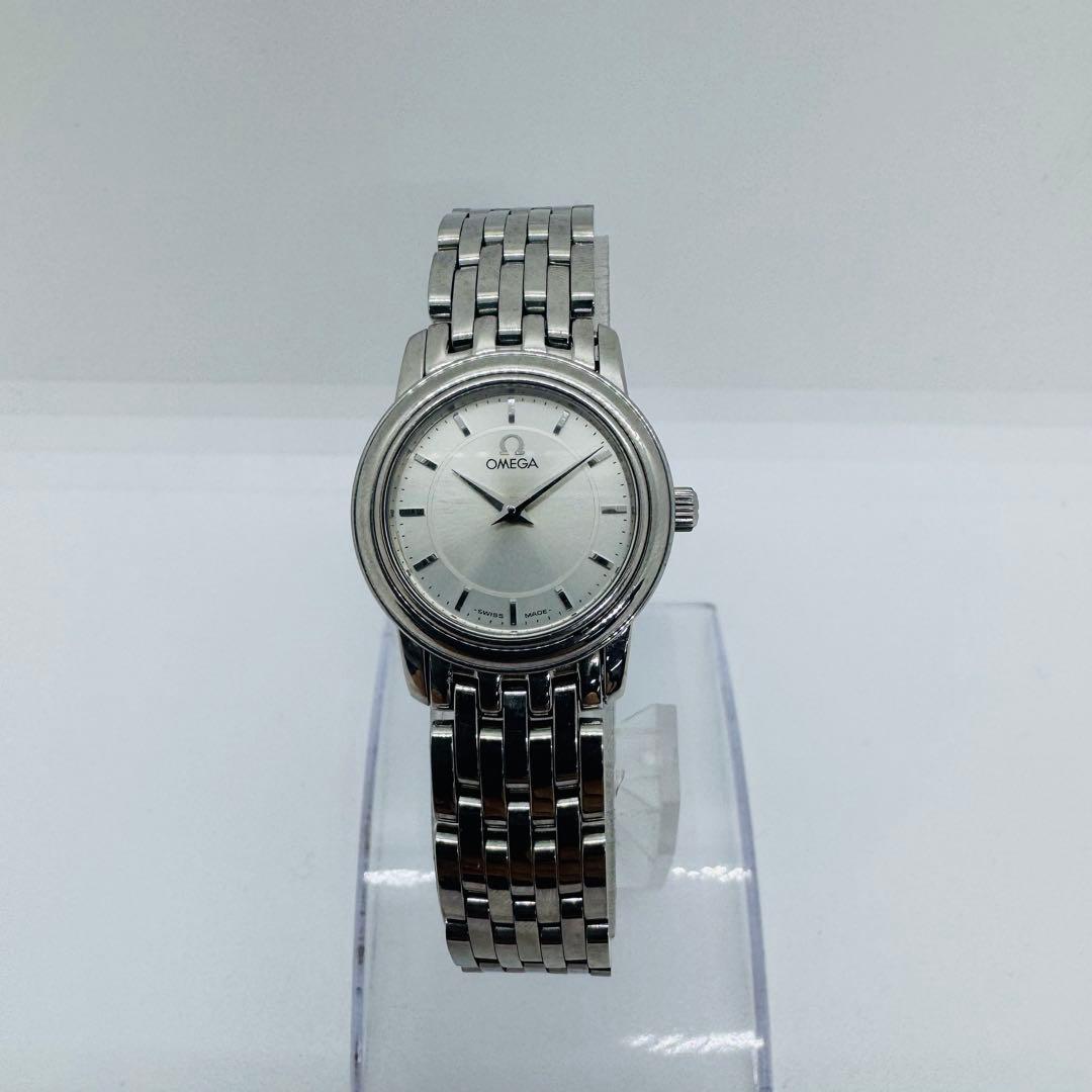 ✨OMEGA✨オメガ✨デビル✨クォーツ✨シルバー文字盤✨レディース✨腕時計✨