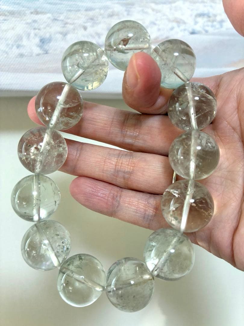グリーンアメジスト 大玉 ブレスレット