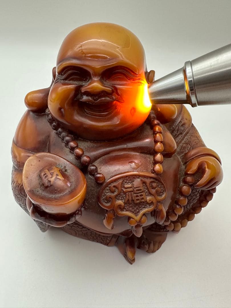 ☆☆ 遺品整理品☆☆ 琥珀 蜜蜡 アンティーク品 弥勒仏 レトロ948g箱がある