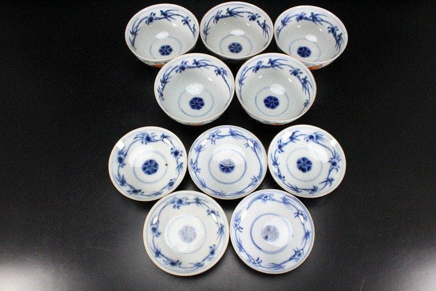 中国美術 彷古 五彩 藻草魚紋 蓋碗 乾隆款 五件 送料無料 - メルカリ