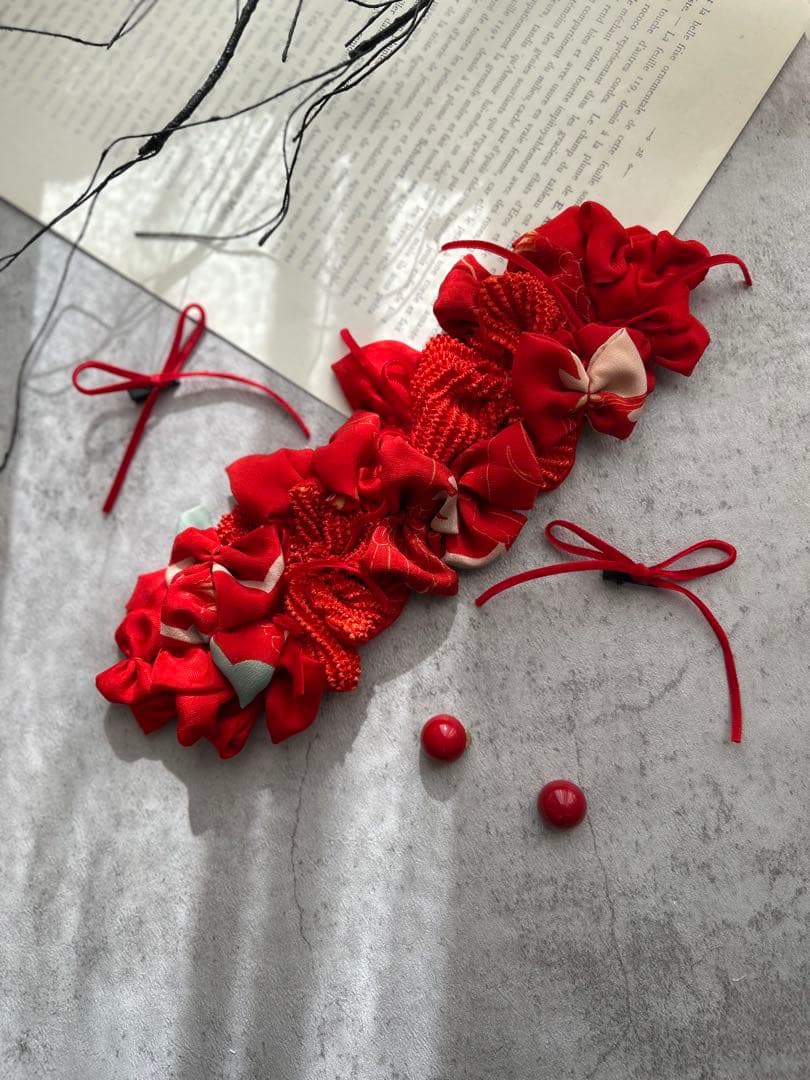 七五三　七五三髪飾り　ヘッドドレス　 選べるイヤリング♡　082