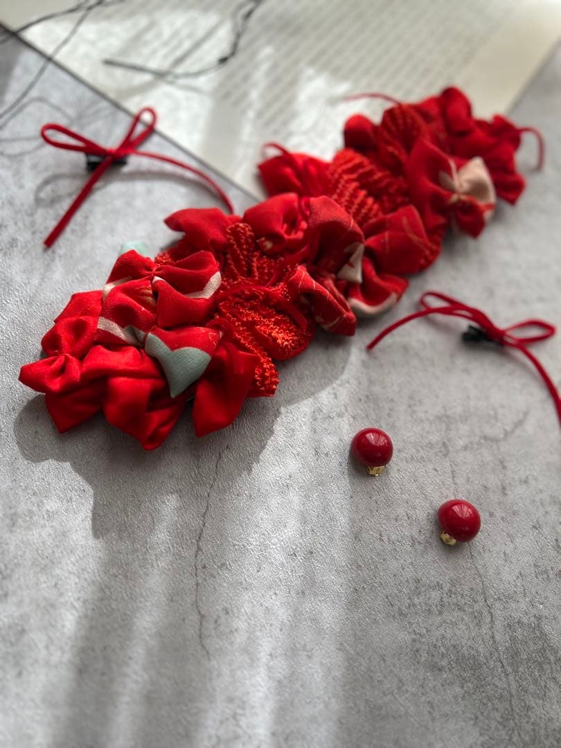 七五三　七五三髪飾り　ヘッドドレス　 選べるイヤリング♡　082