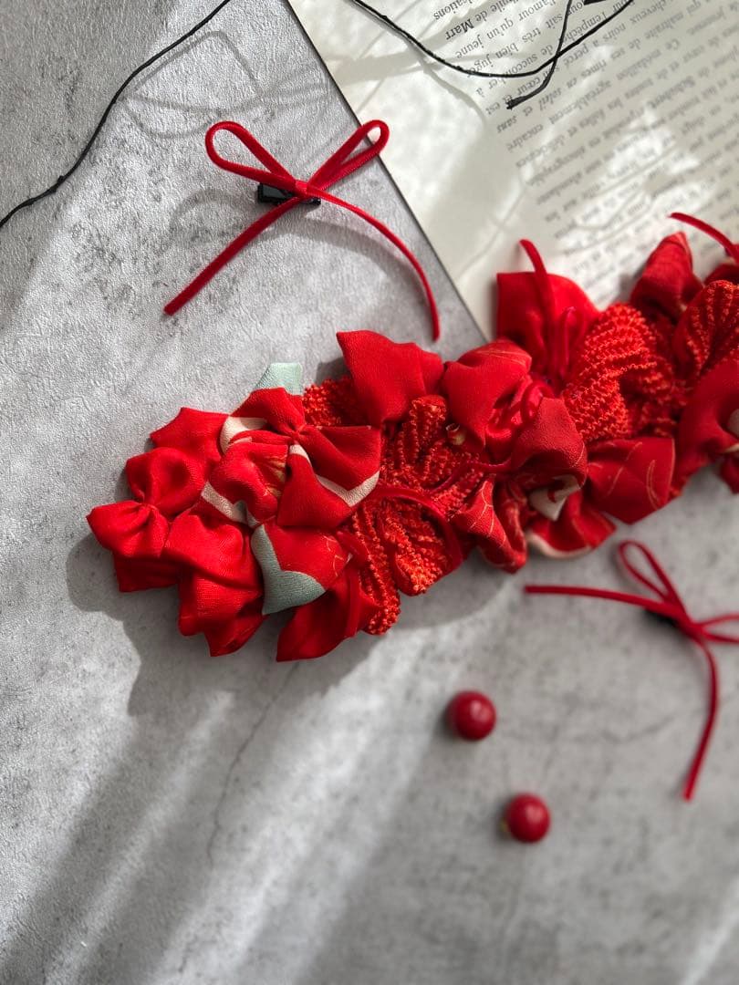 七五三　七五三髪飾り　ヘッドドレス　 選べるイヤリング♡　082