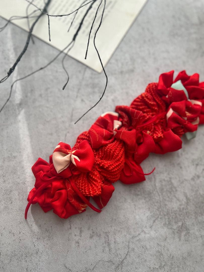 七五三　七五三髪飾り　ヘッドドレス　 選べるイヤリング♡　082