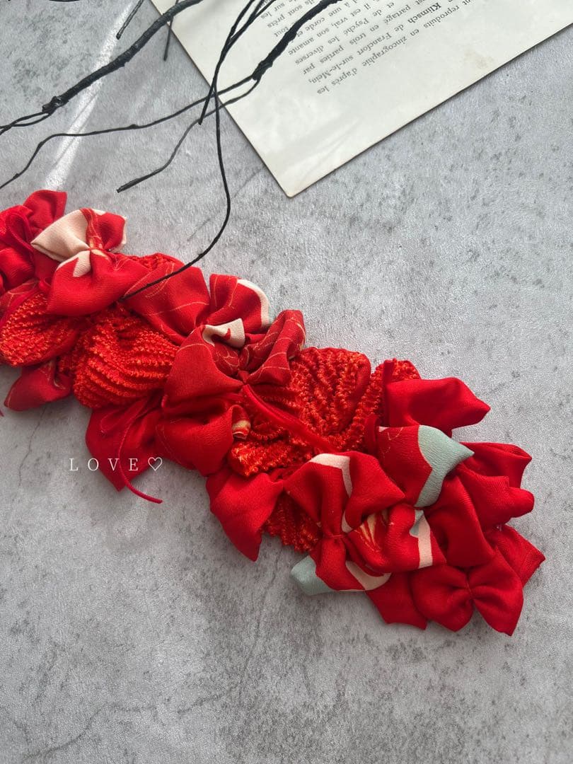 七五三　七五三髪飾り　ヘッドドレス　 選べるイヤリング♡　082