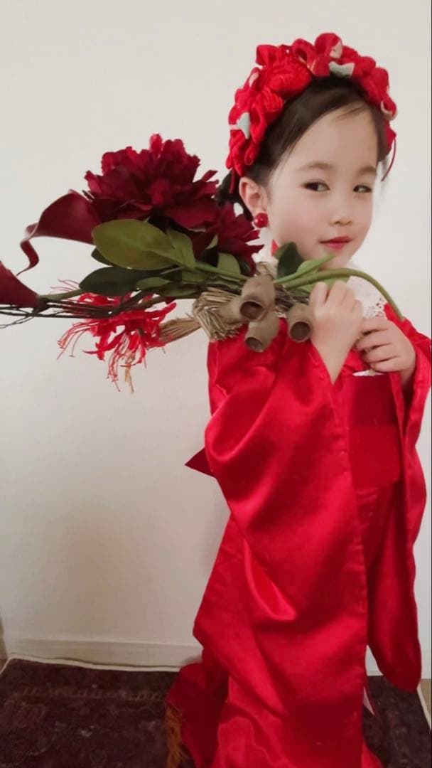 七五三　七五三髪飾り　ヘッドドレス　 選べるイヤリング♡　082