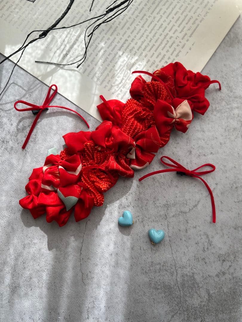 七五三　七五三髪飾り　ヘッドドレス　 選べるイヤリング♡　082