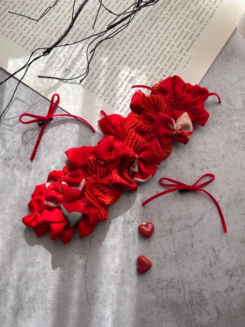 七五三　七五三髪飾り　ヘッドドレス　 選べるイヤリング♡　082