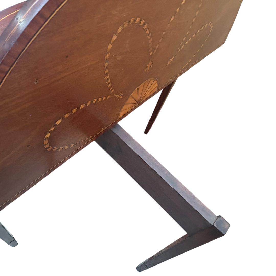 象嵌 ゲートレッグ コンソールテーブル 半円 折りたたみ 円形 アンティーク