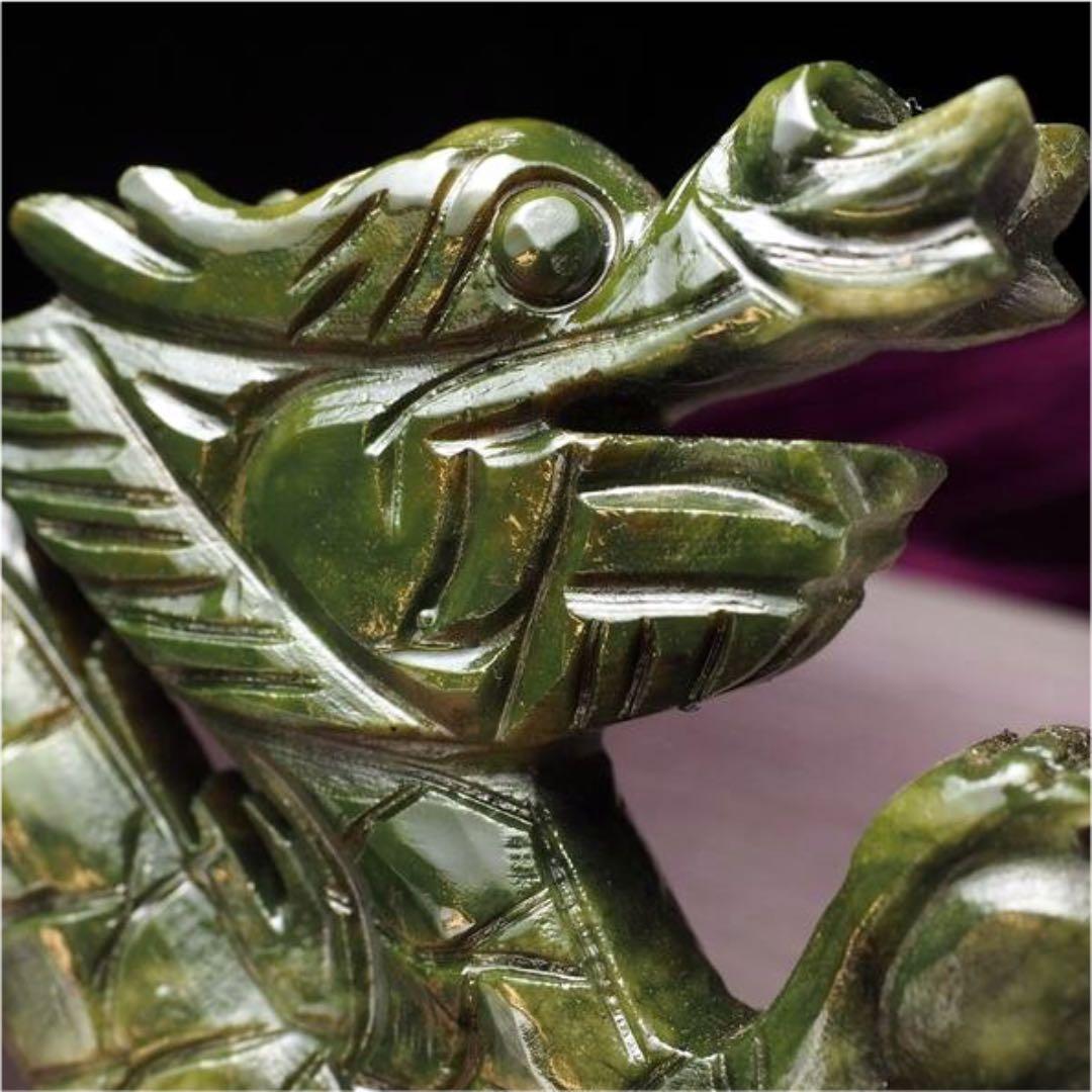 ★5000達成記念★金運開運スペシャル【サーペンティン『蛇紋石』蛙&龍彫刻】❤️