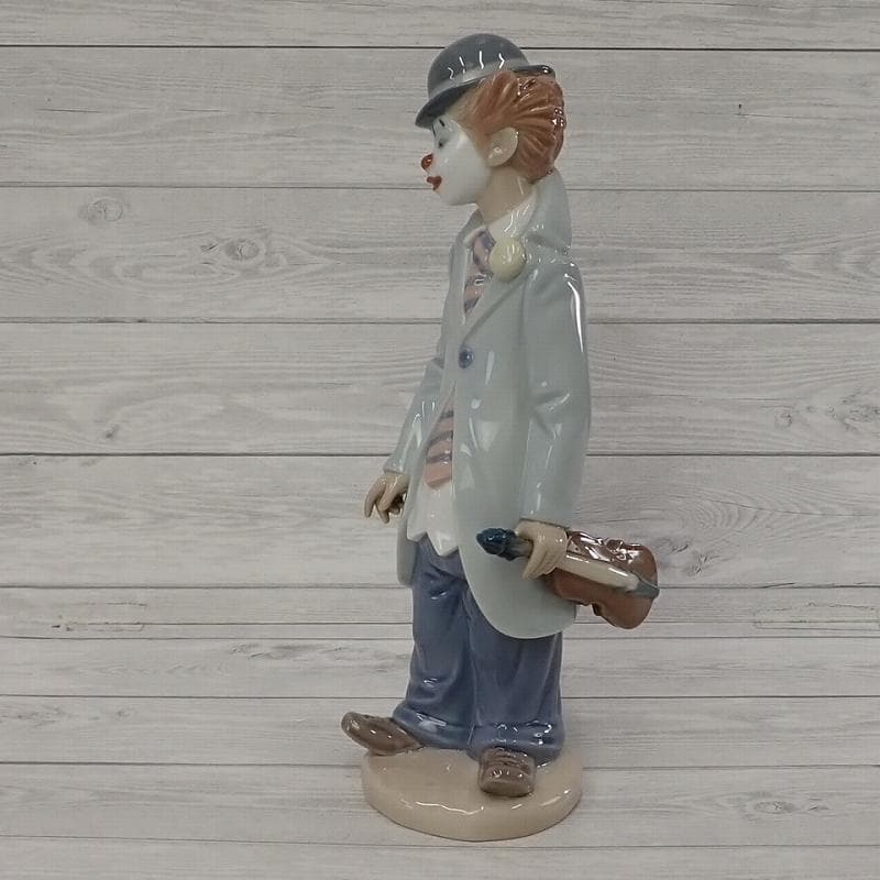 RU-6181リヤドロフィギュリン　ピエロ　2体 サックス　バイオリン音楽隊