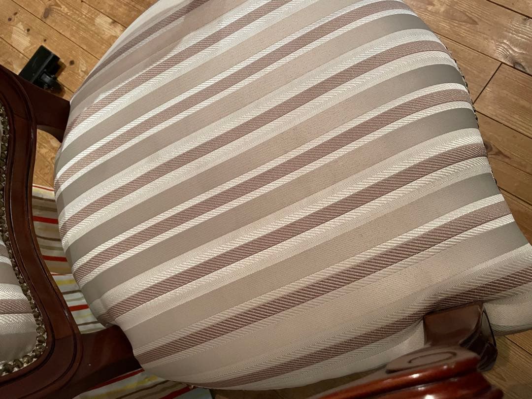 アームチェア　マルシェチェア　ロココ調　アンティーク　猫脚　ダイニングチェア