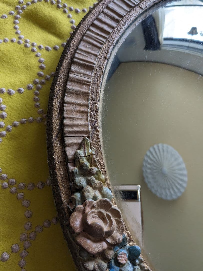 バーボラミラー　凸面　イギリスアンティーク