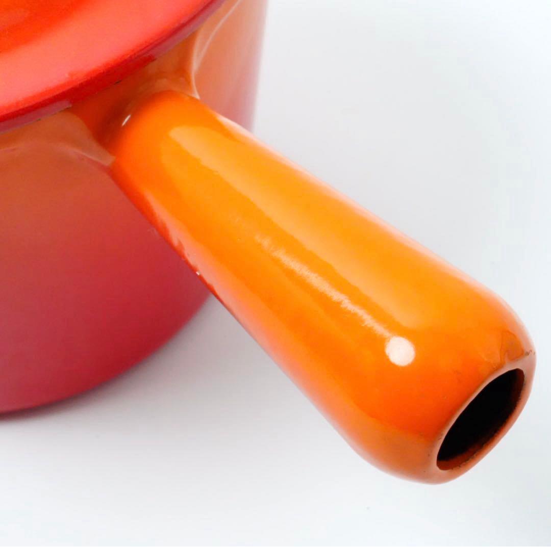 【美品】LE CREUSET　ウィンザーポット　オレンジ　16cm