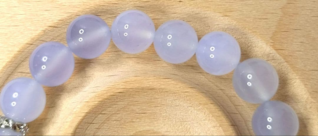 〖D482〗ブルーカルセドニー 九尾パーツ デザインブレスレット