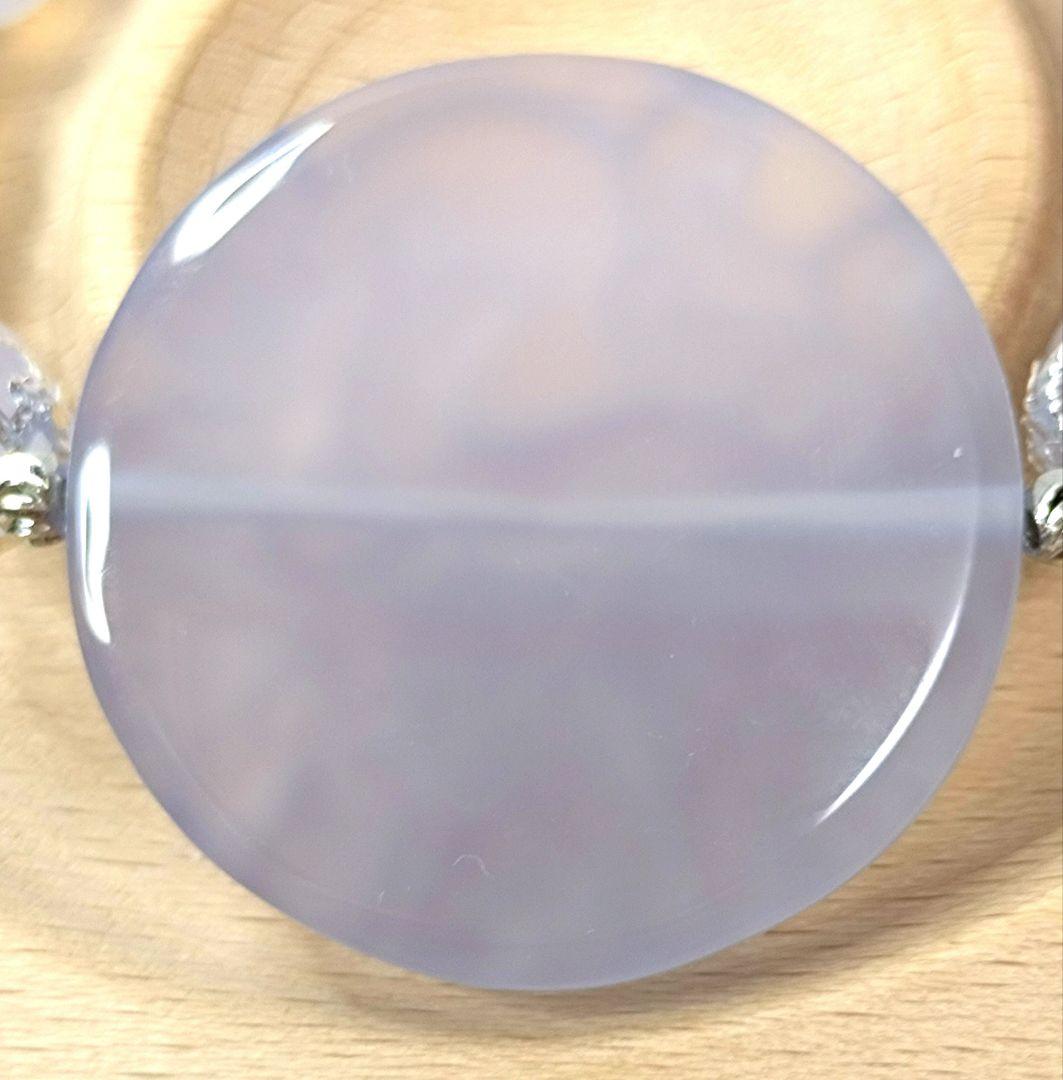 〖D482〗ブルーカルセドニー 九尾パーツ デザインブレスレット