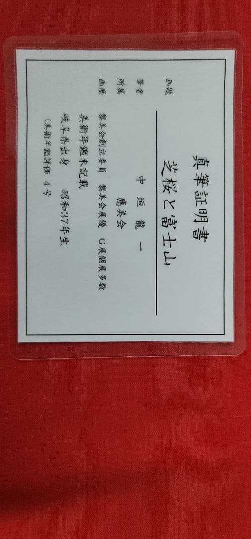 【ART】中垣龍一真筆(芝桜と富士山)４号