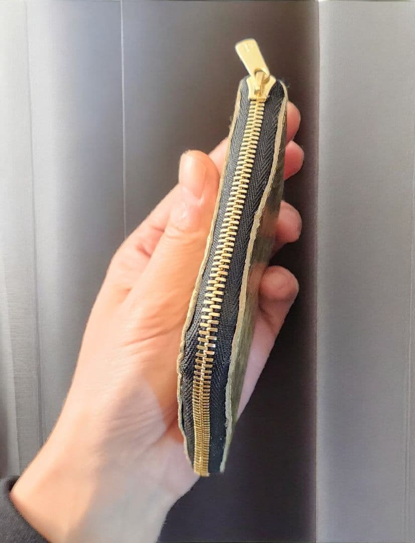 馬革　ゴールド　L字ハーフ　コンパクト　サブ財布に！