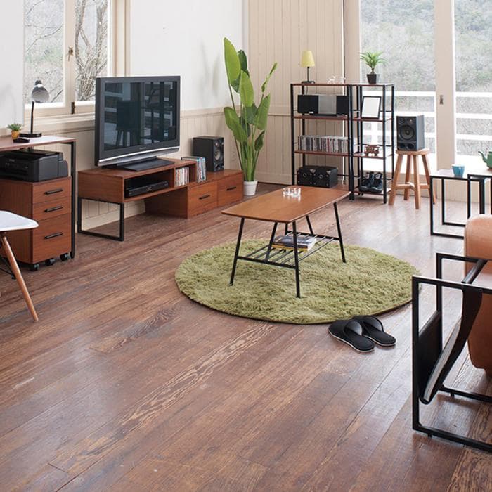 《新品・送料無料》ジャスティス　デスクラック 4段 木目 アイアン