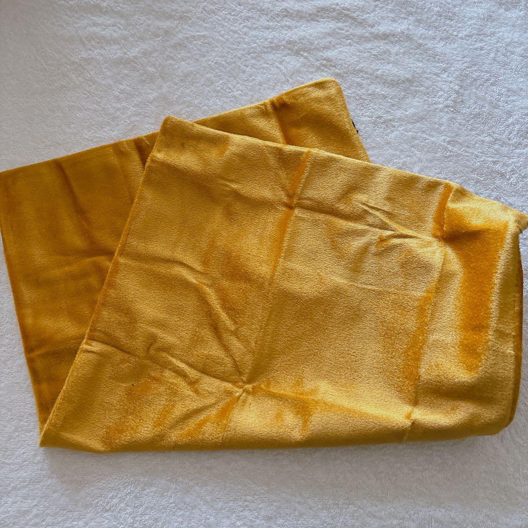 イエロー サテン クッションカバー