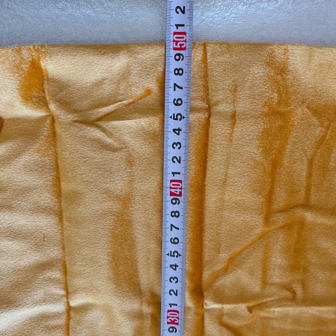 イエロー サテン クッションカバー