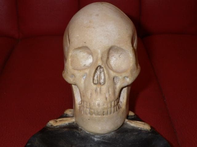 ビンテージ★スカル★灰皿★ドクロ★ガイコツ★アート★置物★小物入れ★髑髏★骸骨