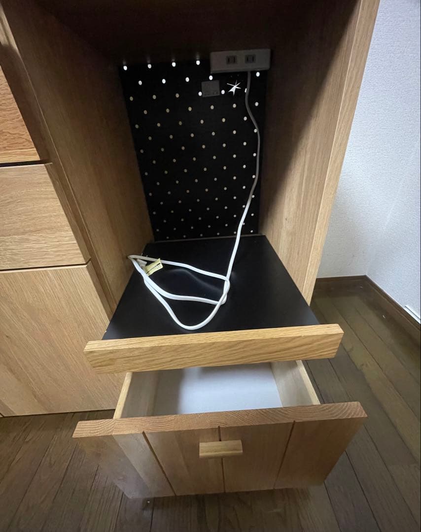 （直接引取:埼玉）ナチュラルウッド キャビネット・サイドボード　フランフラン