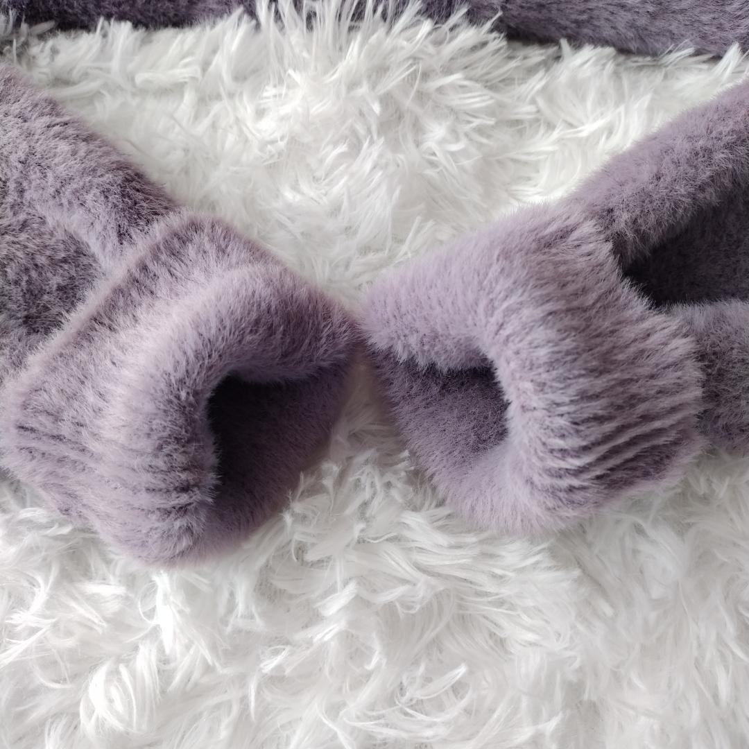 【未使用級】ずとまよ スナネコ建設 モヘアタッチニット L ラベンダー 会員限定