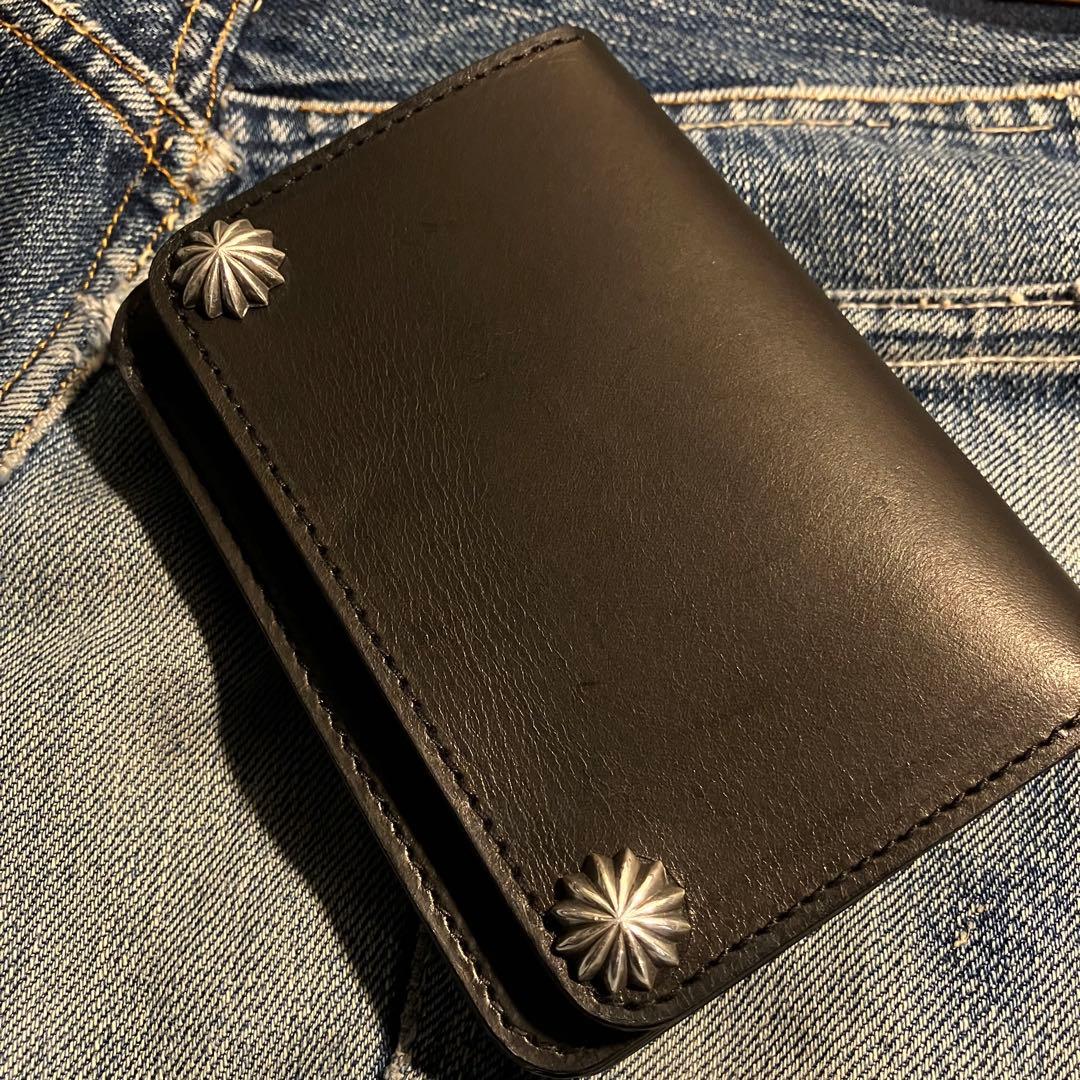 お札が折れない！ミドルトラッカーウォレット アポロコンチョ シルバー