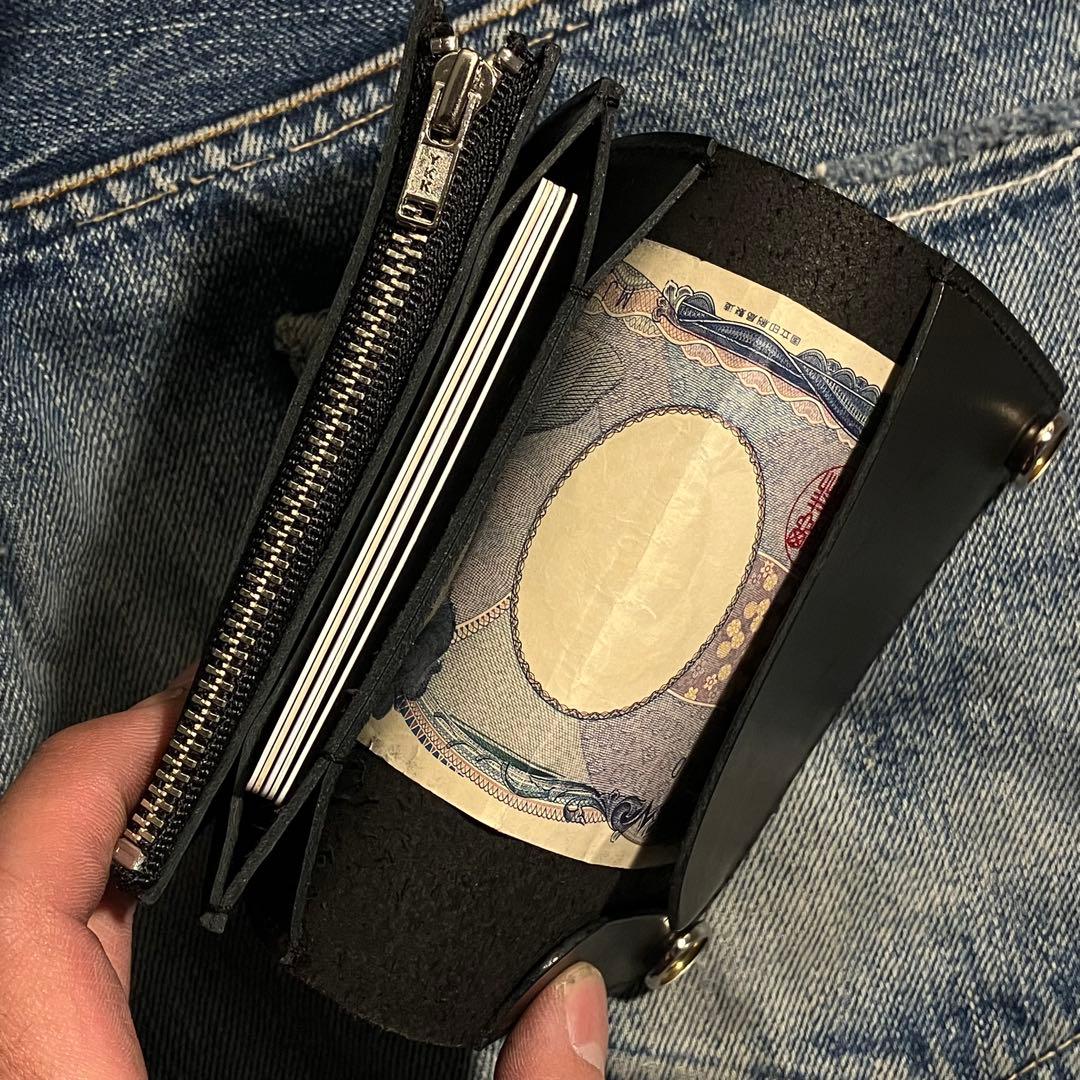 お札が折れない！ミドルトラッカーウォレット アポロコンチョ シルバー