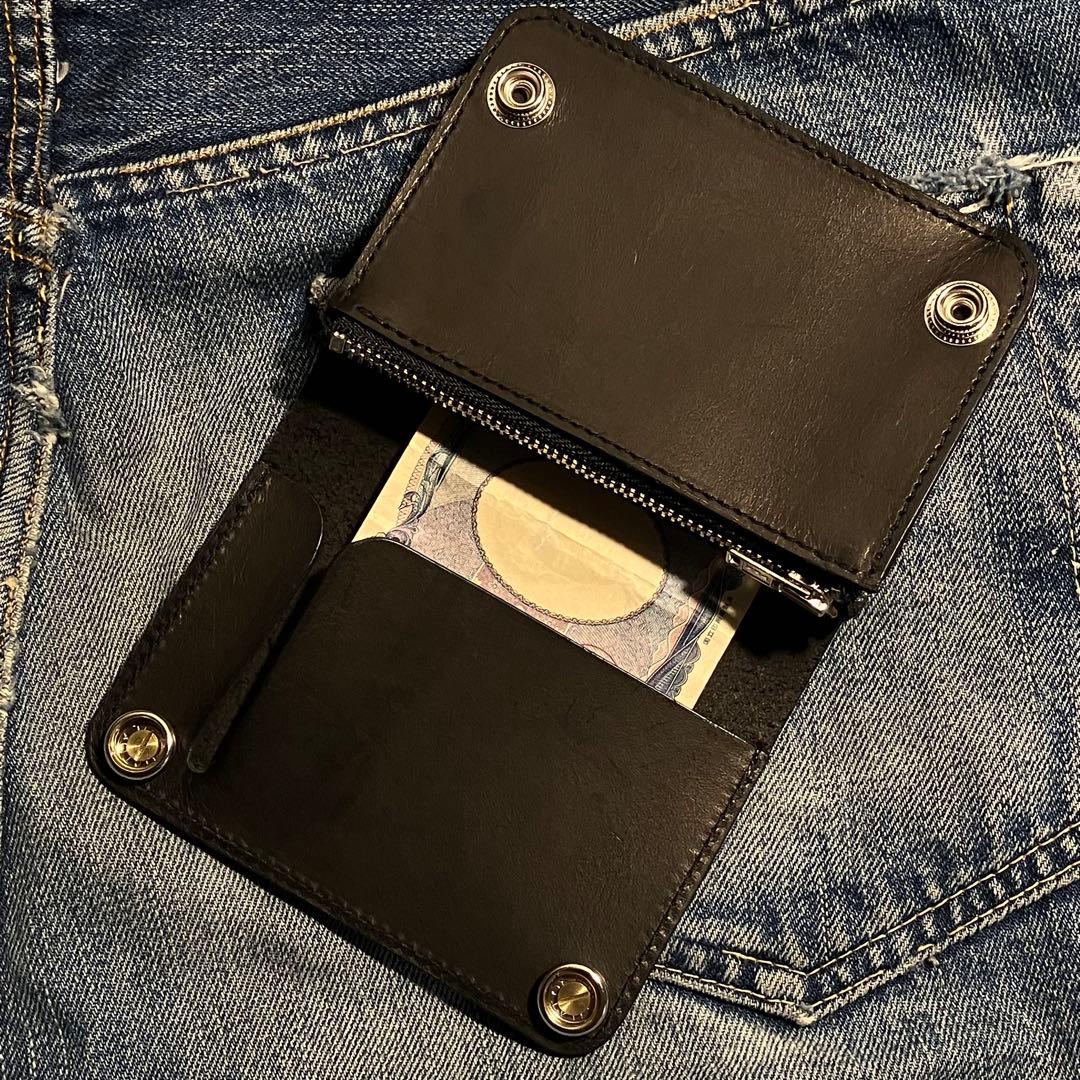 お札が折れない！ミドルトラッカーウォレット アポロコンチョ シルバー