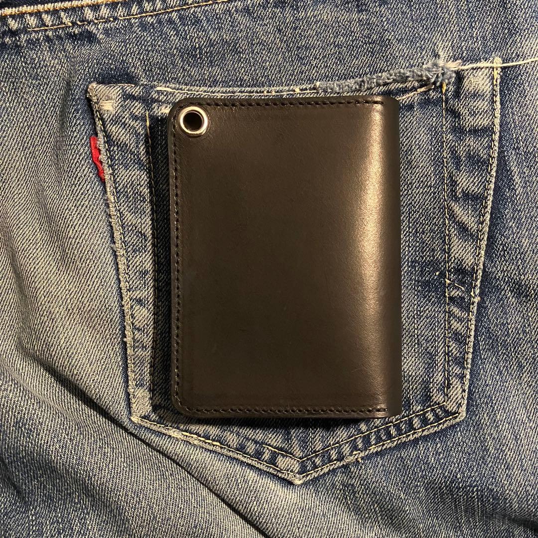 お札が折れない！ミドルトラッカーウォレット アポロコンチョ シルバー