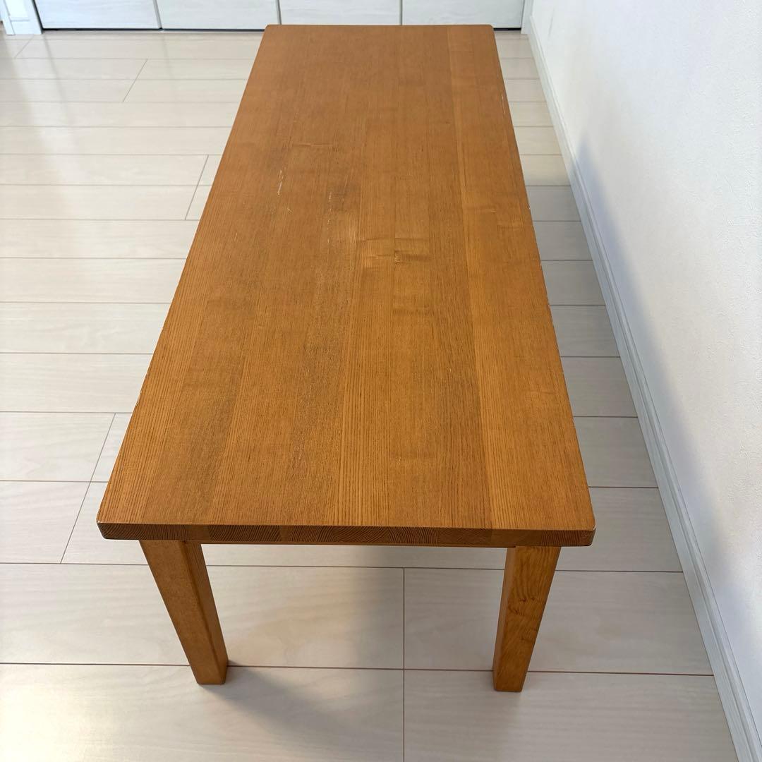 希少 無印良品 無垢材　タモ　ローテーブル　センターテーブル　北欧　120×45