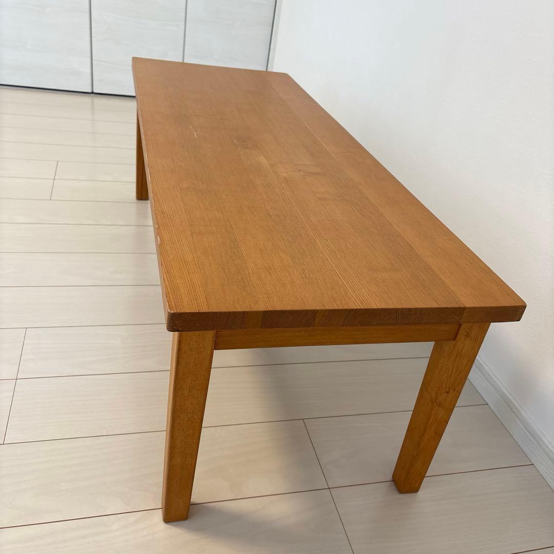希少 無印良品 無垢材　タモ　ローテーブル　センターテーブル　北欧　120×45