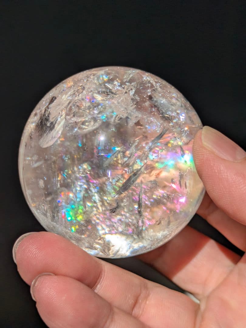 にじいろ　コロンビア産　レムリアン水晶　レインボー綺麗