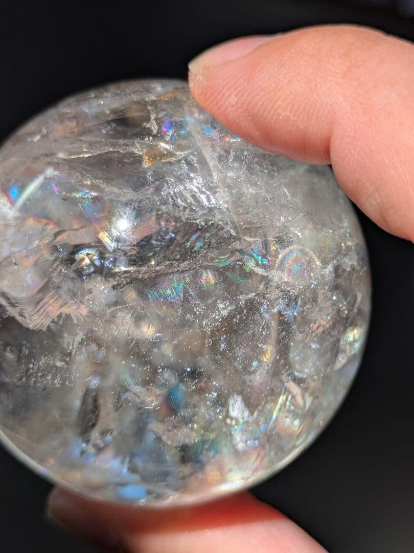 にじいろ　コロンビア産　レムリアン水晶　レインボー綺麗