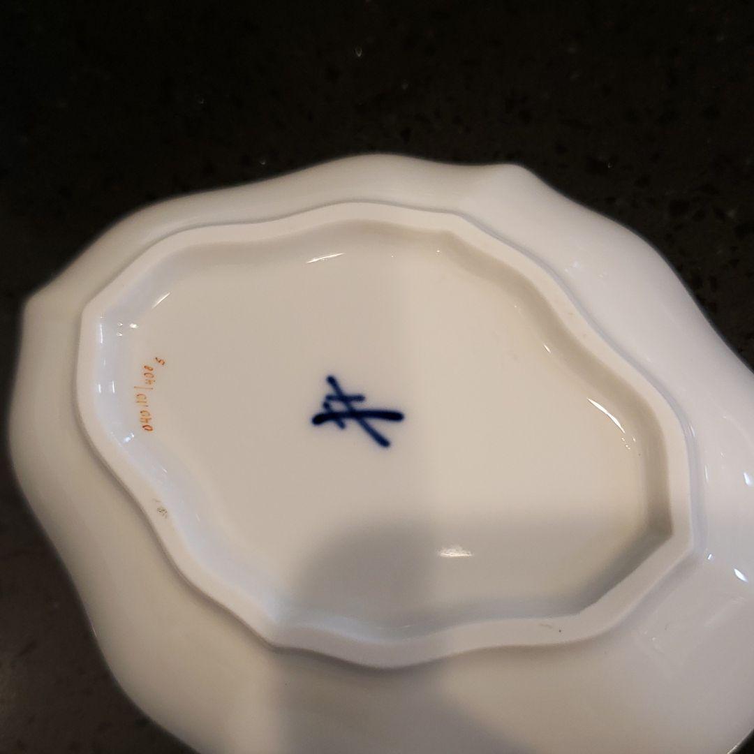 未使用 マイセン フラワー　菱形 小皿 小物入れ