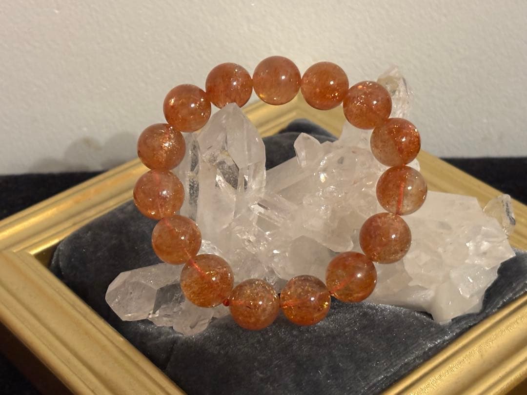 【高品質】サンストーン　13.5mm 大珠