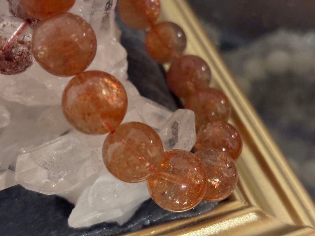 【高品質】サンストーン　13.5mm 大珠