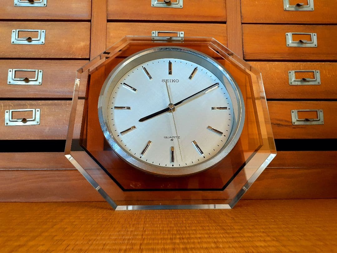 70's　SEIKO　掛け時計　ミッドセンチュリー　ビンテージ　レトロ　八角