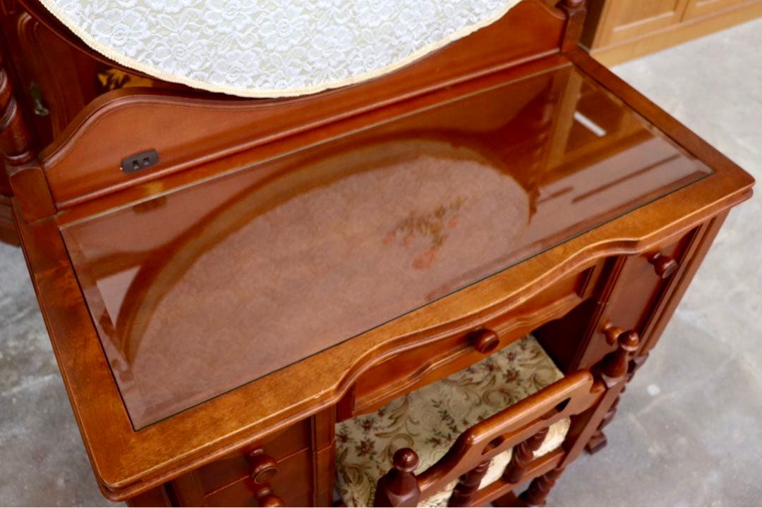 GMIH60A○ドレッサー 鏡台 化粧台 スツール付き 椅子 収納 デスク レ