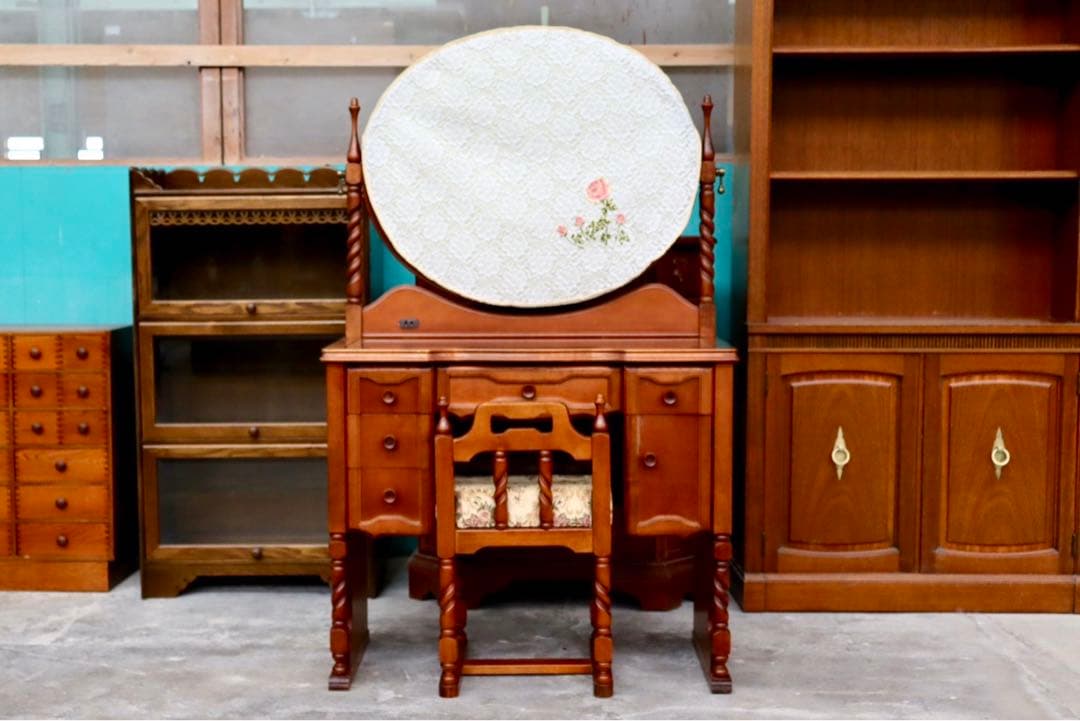 GMIH60A○ドレッサー 鏡台 化粧台 スツール付き 椅子 収納 デスク レ